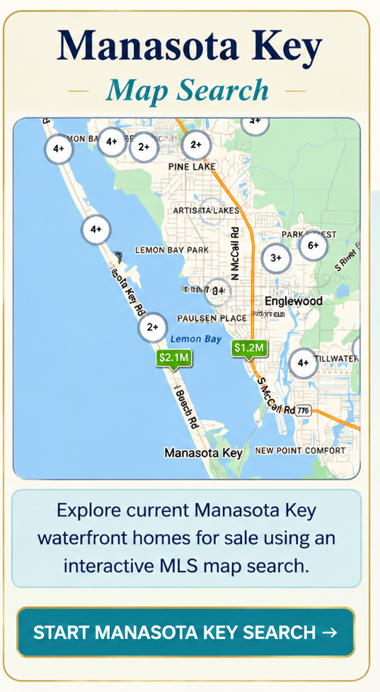 Manasota Key Waterfront Homes Map Search